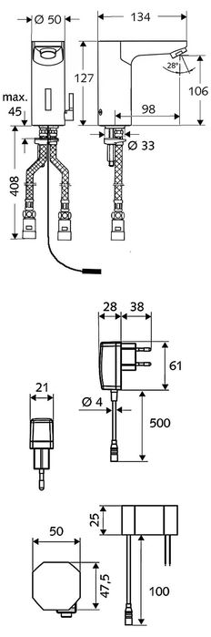 Elektroniczna armatura umywalkowa SCHELL CELIS