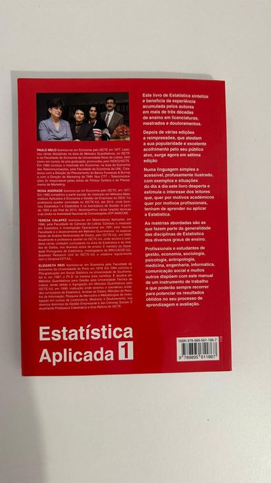 Estatística Aplicada 1 - 6ªEdição - Licenciatura em Gestão - Como Novo