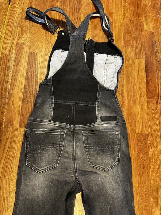 Diesel jeans ogrodniczki czarne xxs dżinsowe