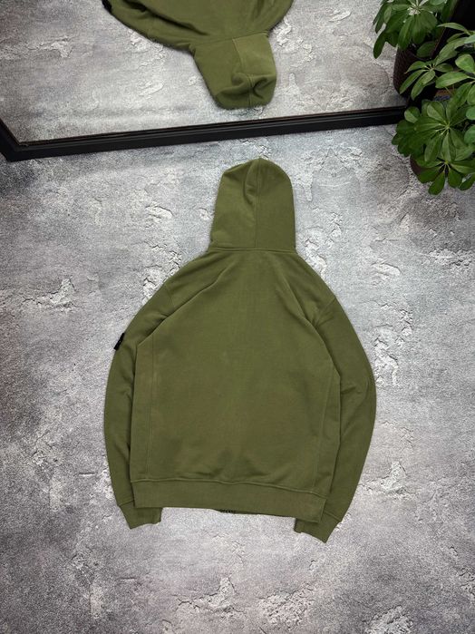 Зіп-худі Stone Island хакі зипхуди кофта Стон Айленд хаки стон зелений