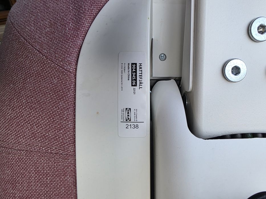 Fotel krzesło biurowe Ikea Hattefjall pastelowy róż