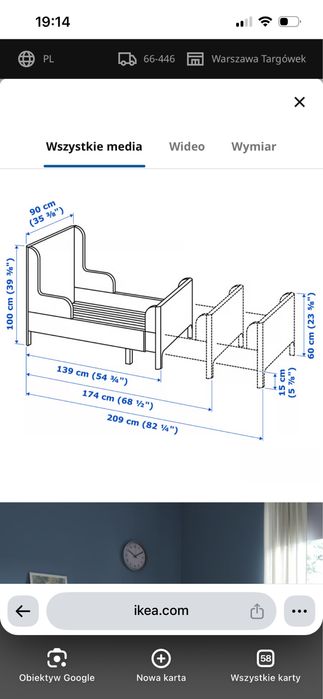 Łóżko ikea dziecięce