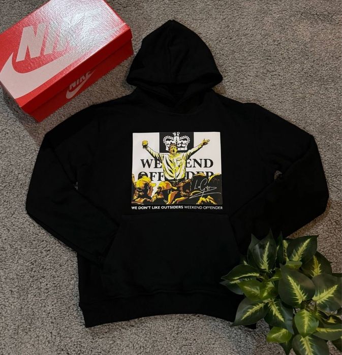 Худі чорна /WEEKEND OFFENDER/Вікенд/толстовка/weekend offender/ВІКЕНД