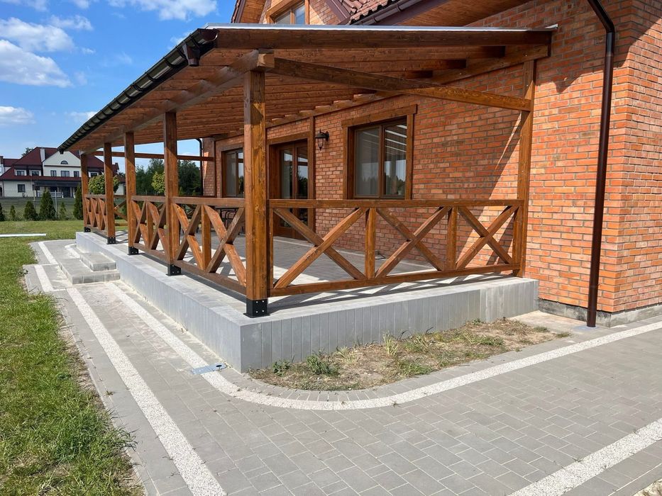 Tarasy drewniane i kompozytowe Elewacje drewniane Zadaszenia Wiaty