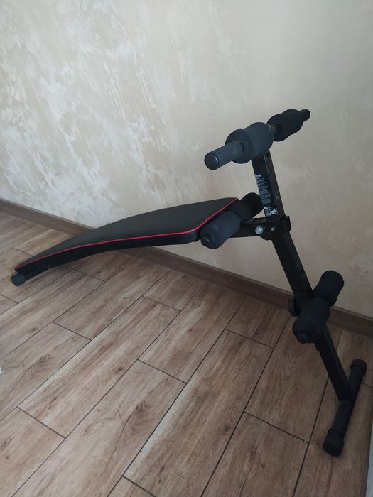 Ławka skośna do brzuszków Jak Nowa Składana Kolor Czarny