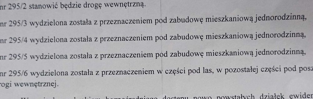 Działki z wyznaczonymi warunki zabudowy