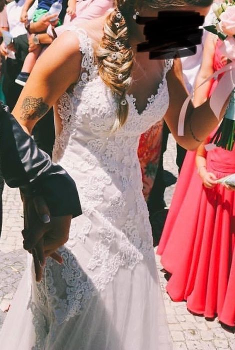 Vestido Noiva Casamento Sereia Renda Noiva