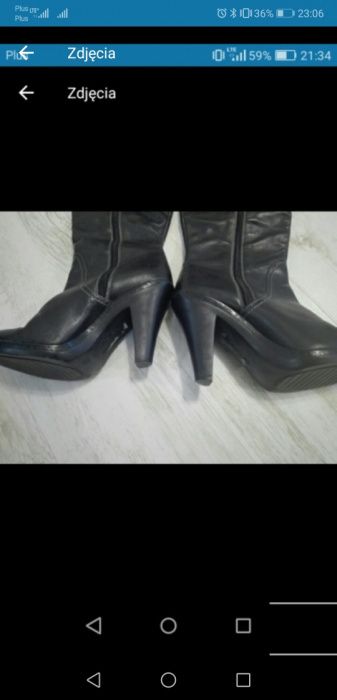 Kozaki z wysoką cholewka