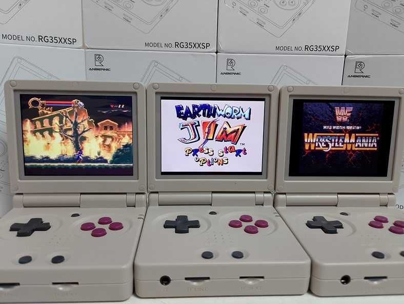 Ретро ігрова приставка Anbernic RG35XXSP Grey 64GB 8000 ігор GameBoy