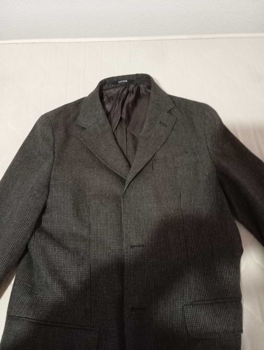 Blaser castanho escuro em tweed