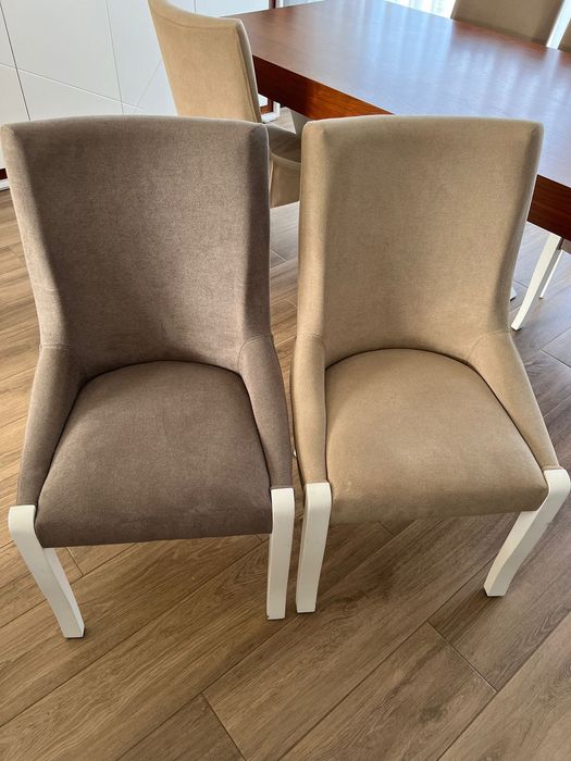 Conjunto Mesa + 6 Cadeiras + Aparador Nogueira