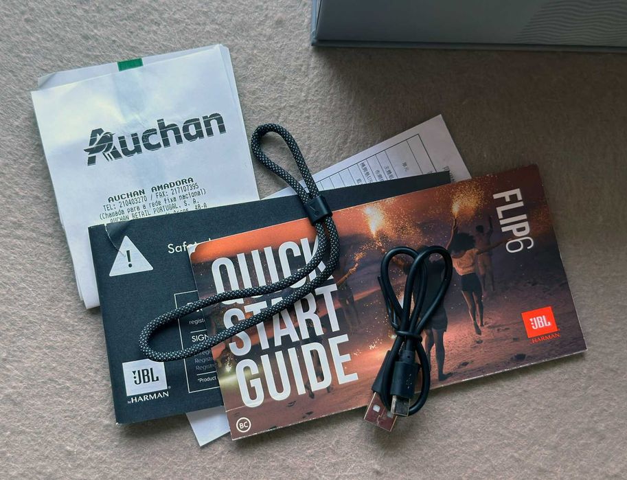 Coluna JBL Flip 6 - Original, nova, preta