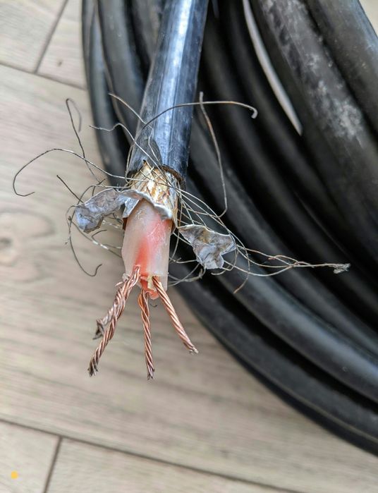 Кабель силовий , мідний, броньований 45м