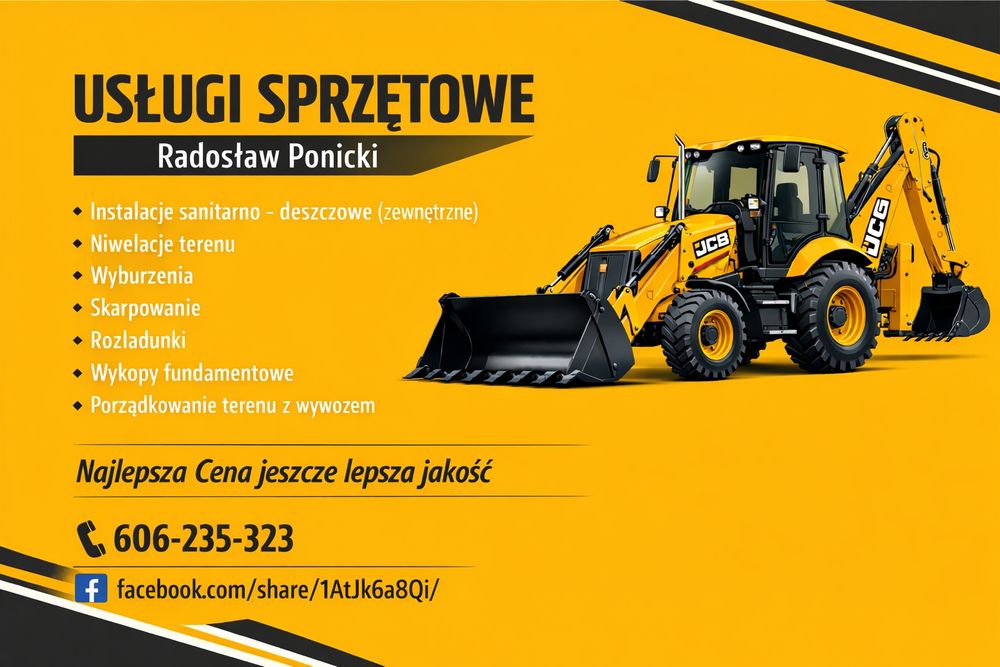Usługi Koparko - Ładowarką / przyłącza wodno kanalizacyjne