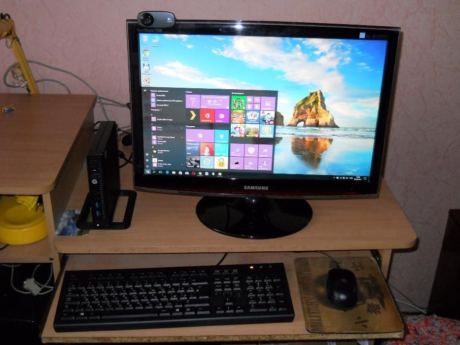 Компьютер HP mini. Компактный, бесшумный, НОВЫЙ. C монитором.