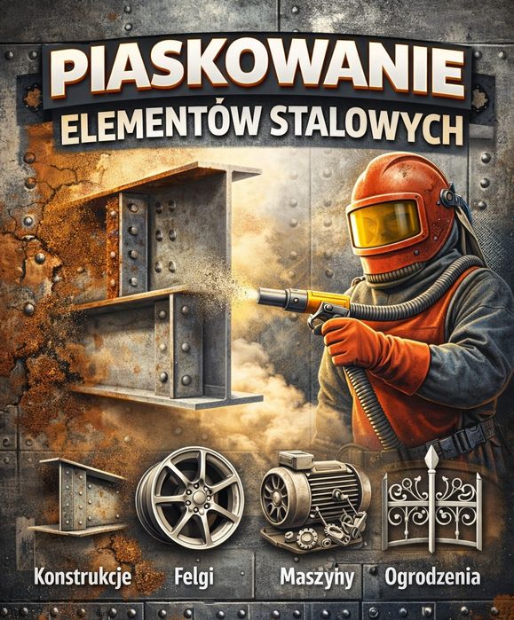 Piaskowanie elementów stalowych