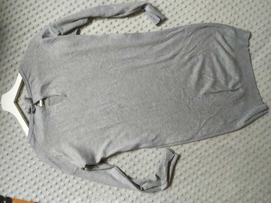 Długi sweterek szary sukienka YFL Reseved M