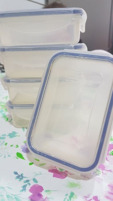 5 caixas retangulares 240ml