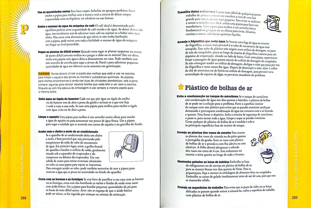 Livro "UTILIZAÇÕES EXTRAORDINÁRIAS" para coisas do dia-a-dia