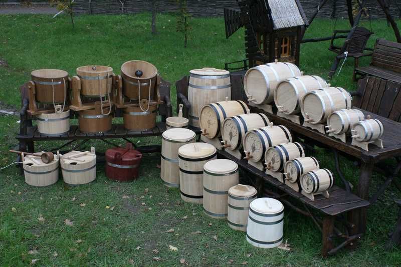 Бочка дубова 30л із дубовим краном + різні розміри + ПОДАРУНОК