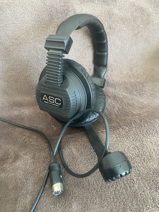ASC słuchawki nauszne z mikrofonem vintage dinn