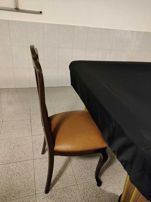 6 cadeiras de sala, em cerejeira