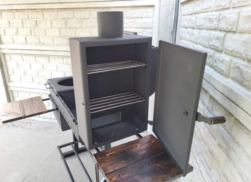 ХИТ! Усиленный! 3/4/5 мм! Мангал Коптильня с Печкой под Казан