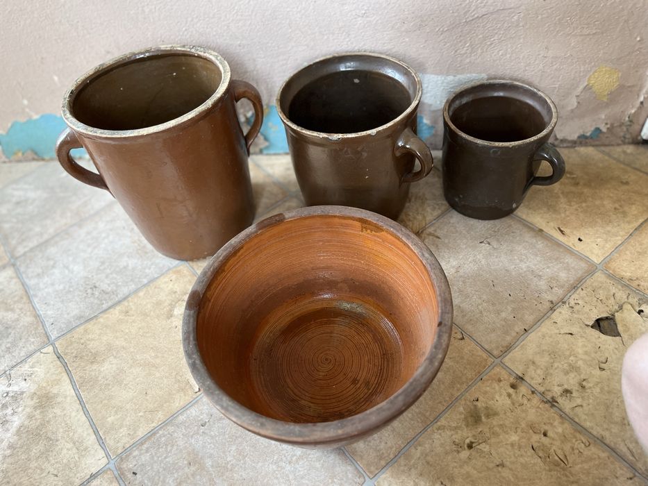 Garnki gliniane, kamionkowe – antyk, vintage