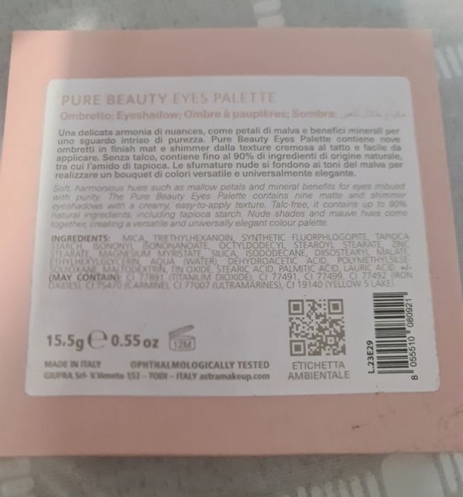 Paleta 9 cieni naturalnych astra beauty brązy nowa bez talku