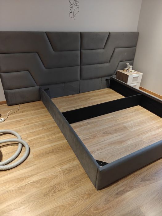 Cama em tecido de casal