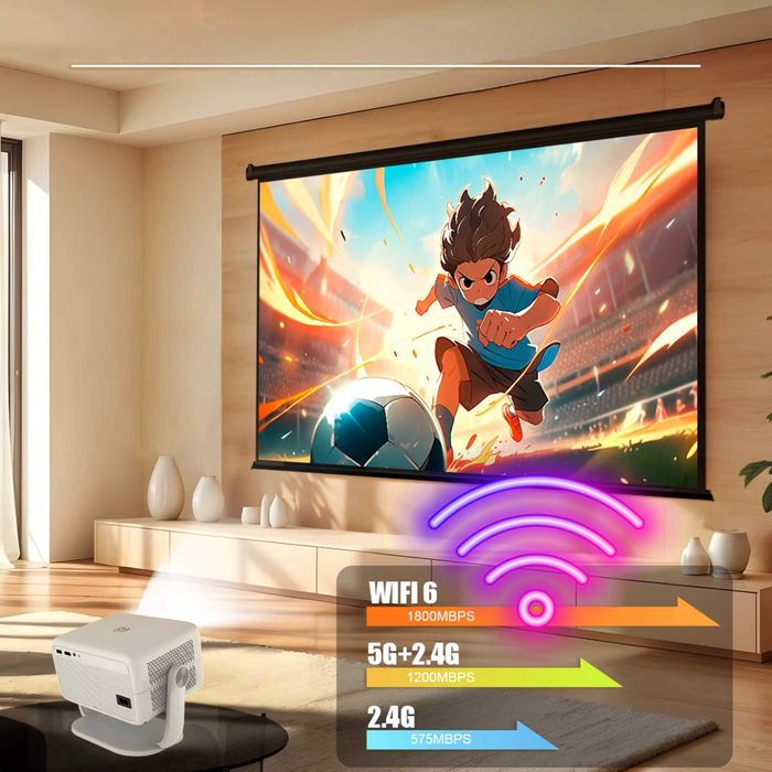 PROJEKTOR L018 4K Full HD Android Auto Fokus NETFLIX APLIKACJE +Gratis