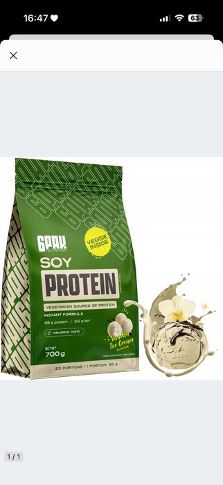 Białko Sojowe 100% Premium Odżywka Białkowa Wege Soy Protein Vege Koktajl