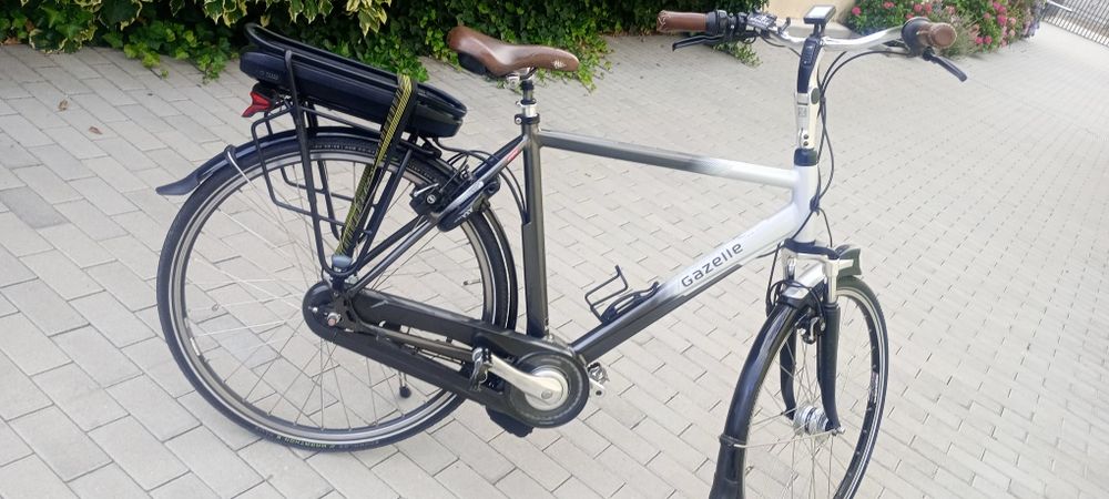 Rower holenderski elektryczny gazelle Orange comfort impulse hybrid  męski zadbany egzemplarz 400wh Nexus Magura LED