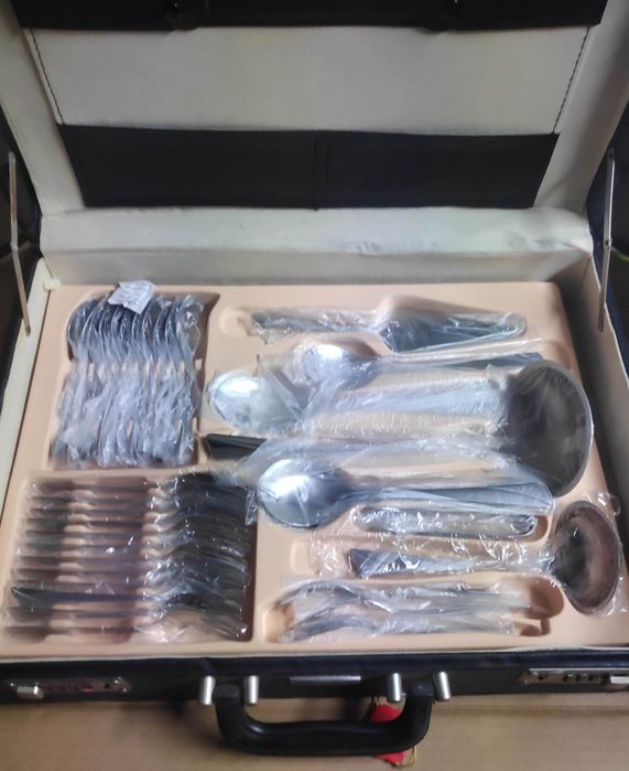 Sztućce połysk 72 el komplet sztućców 12 osób