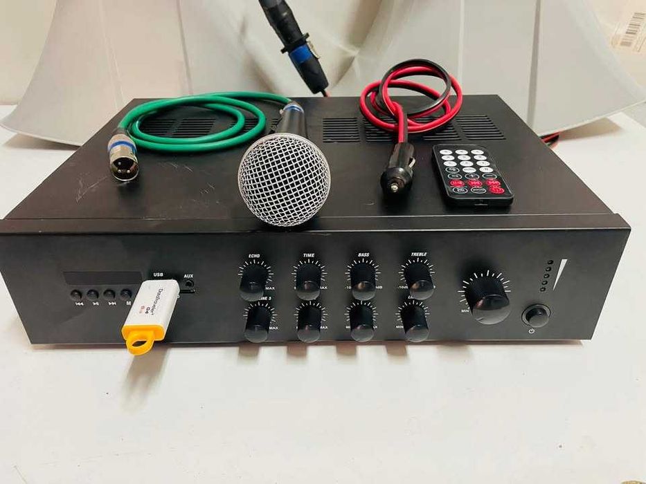 AMPLIFICADOR E CORNETAS - Para Sonorização 12V/220V