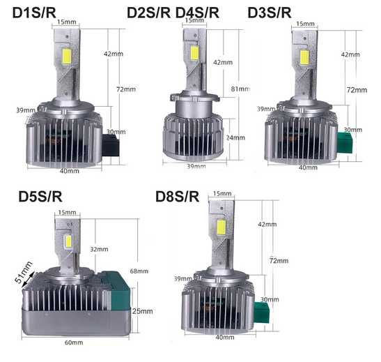 Lampadas led H7 9005 HB3 9006 HB4 H1 H11 H8 H9 d1s d2s d3s
