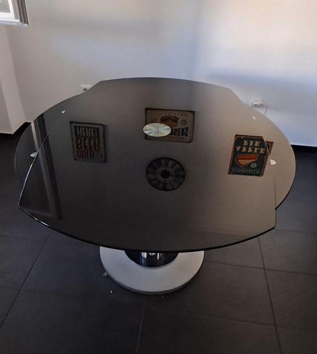 Mesa jantar vidro design italiano