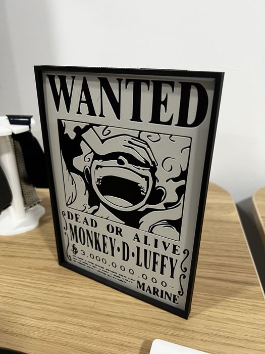 One piece - cartazes most wanted 3dprint