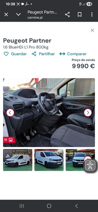 Pegeot Partner frigorífico