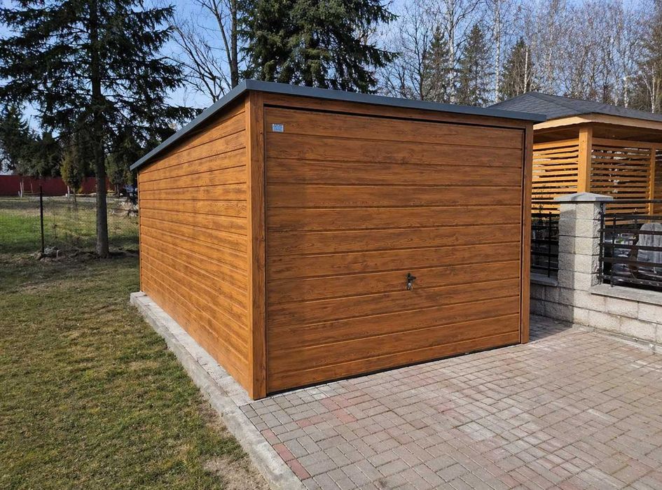 Garaż blaszany 3x5 3x6 dąb orzech grafit Garaże Producent