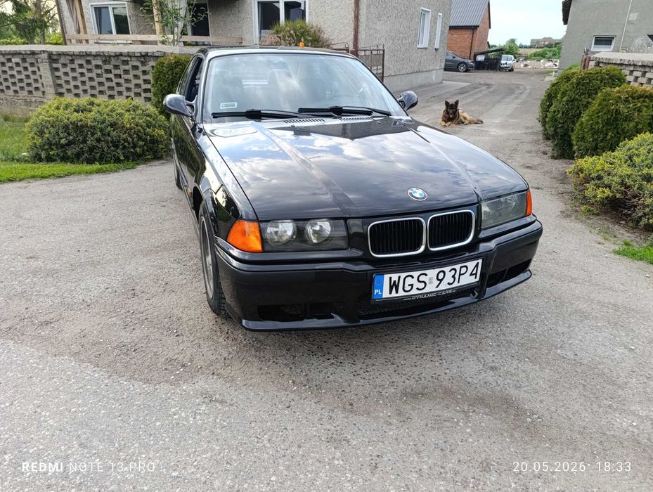 Bmw E36 coupe 2.0 m52 175tys.  cosmosschwarz, klimatyzacja