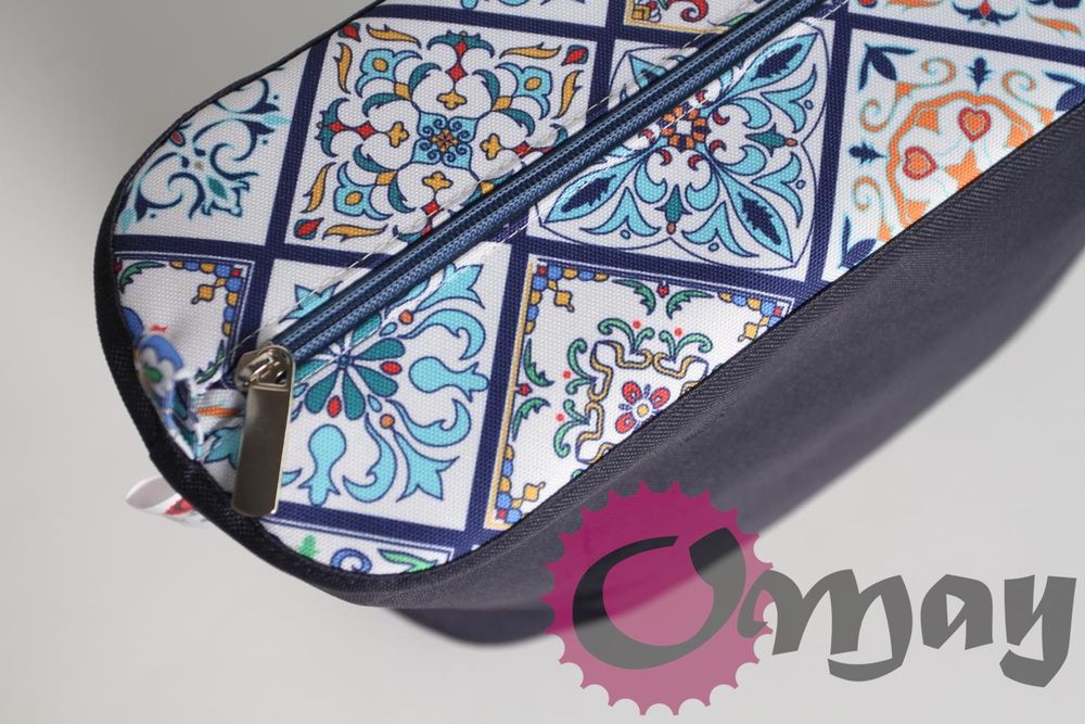 organizer OBAG STANDARD +OPASKA kafelki granat lazur 2 kieszenie OMAY