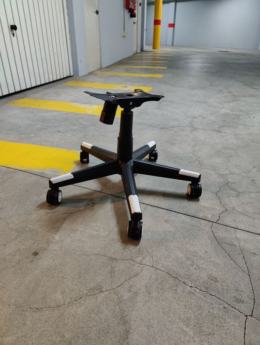 Pé com rodas e amortecedor para cadeira gamer