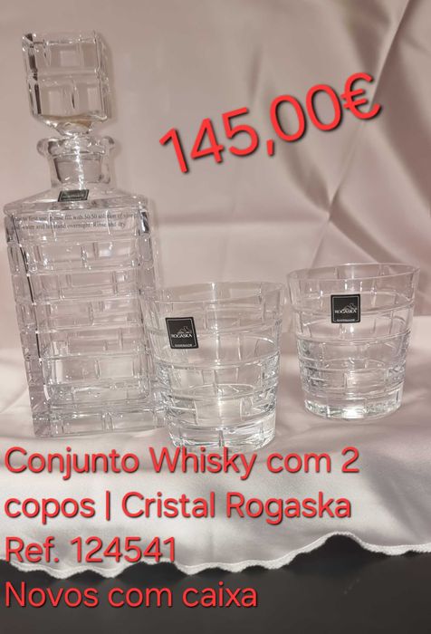 Conjunto de Cristal - Whisky 2 copos Rogaska