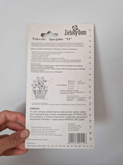 Pałeczki specjalne "O" guano i mikoryza do roślin