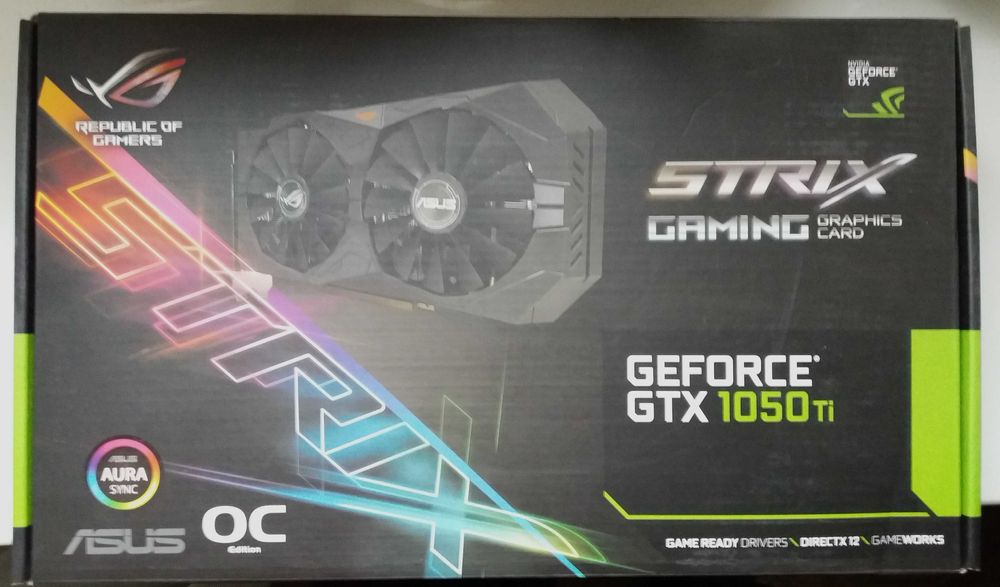 Продам видеокарту ASUS GTX 1050Ti 4G Strix Gaming
