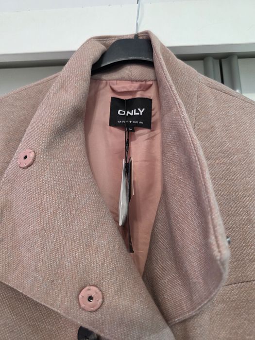 Płaszczyk brudny róż elegancki only M nowy