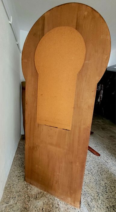 Chapeleira / Bengaleiro Antigo de Madeira com Espelho e Gavetas