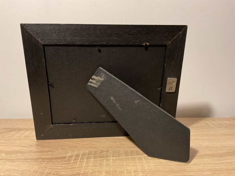 Conjunto de 3 molduras em madeira com detalhe metálico (estanho)