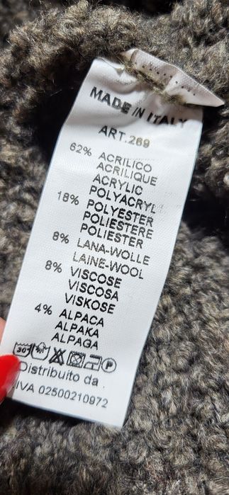Grafitowy sweter damski baranek kaptur milutki uni